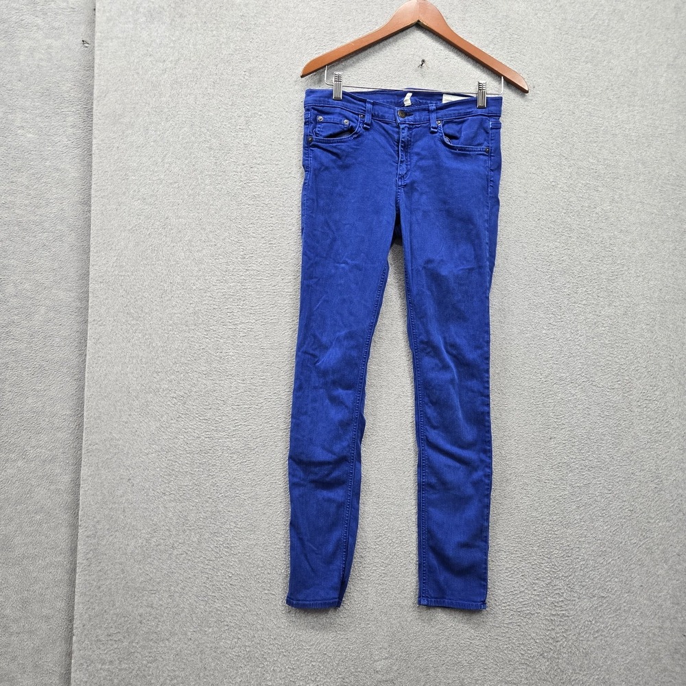 Rag & Bone Women Jeans 29 Blue Denim Intermix 29" Inseam Stretch Skinny Jegging